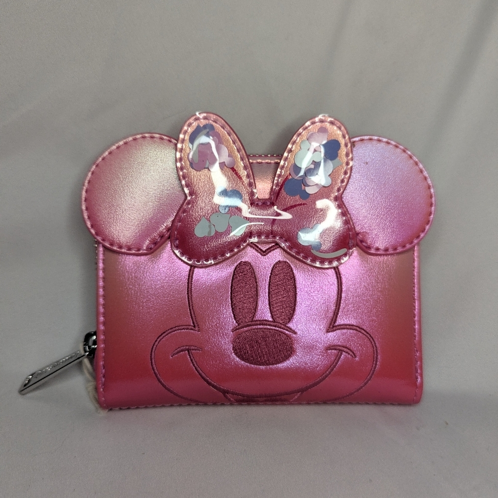 Disney Minnie Mouse Pink Confetti Loungefly Wallet